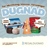 Dugnad med salg av kransekaker og kokosboller før jul!